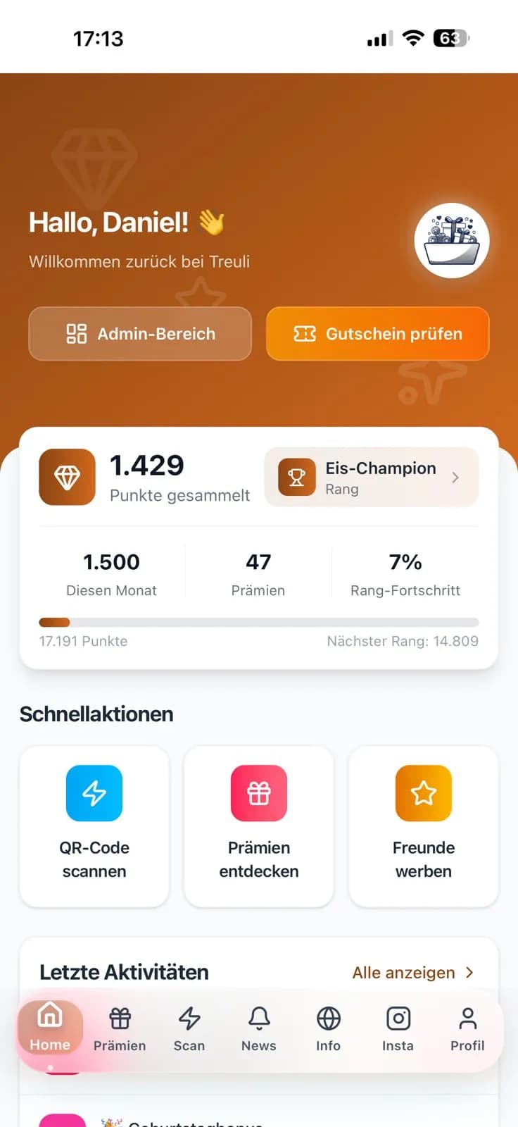 Treuli Dashboard - Cafe Theme