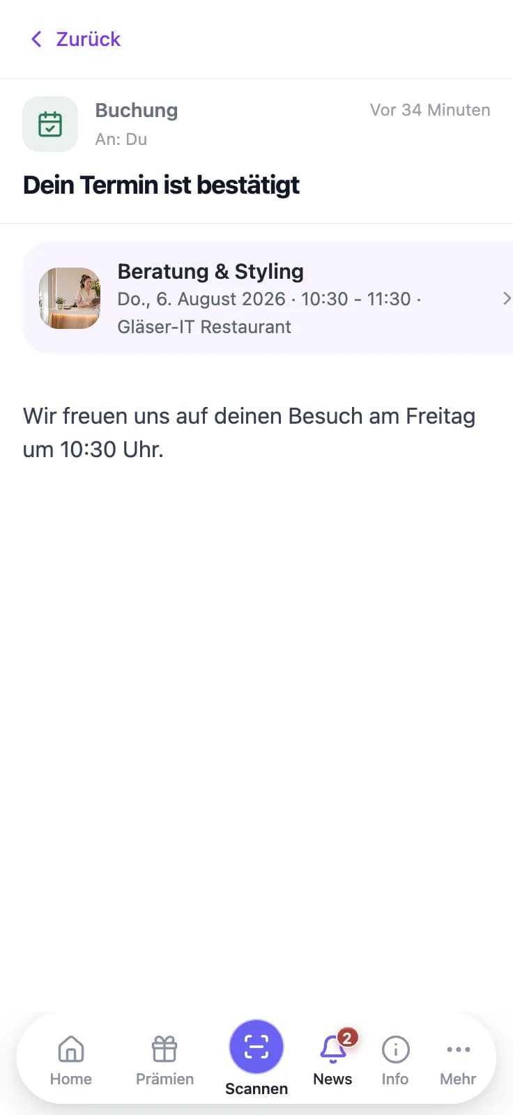 Treuli Nachricht Detail