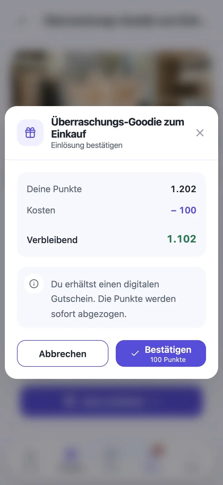 Treuli Einloesen bestaetigen
